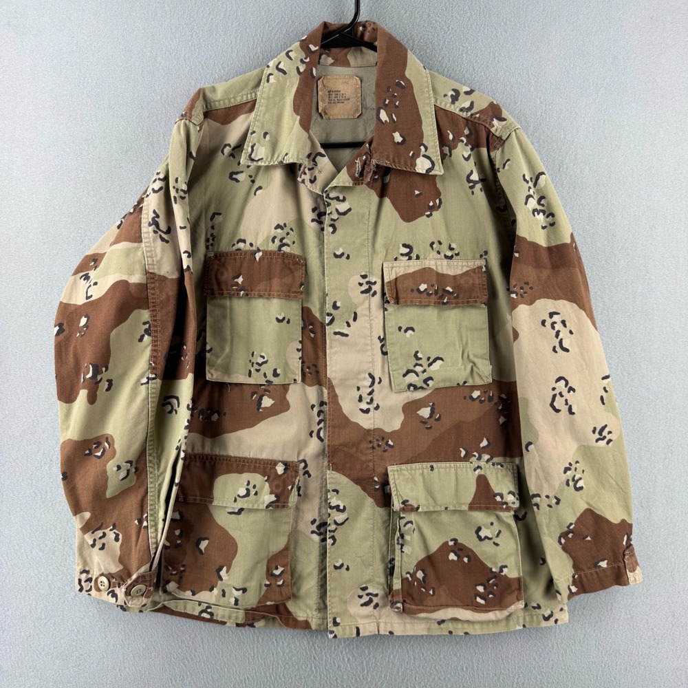 Vintage‎ Military Coat Combat Mens Medium Chocolate Chip Desert Storm Camo 90s